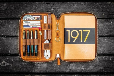 Handmade Zippered Leather Portfolio Cases & Padfolios