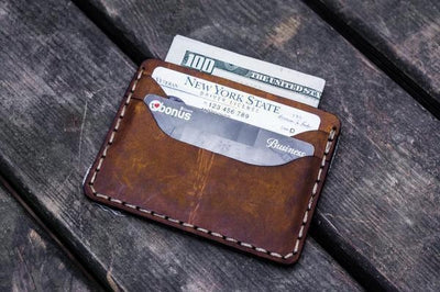Handmade Leather Slim Card Wallet