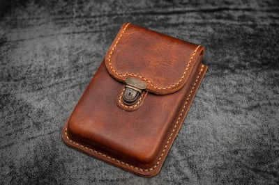 Ebern Designs Scythia Leather Stackable Pen Bag