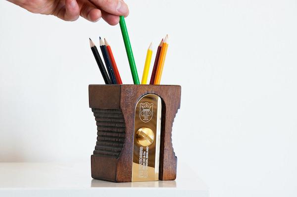 Wooden office desk accessories