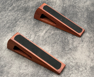 Wooden Stand for MacBook & iPad  - Mahogany - with Leather Carry Sleeve