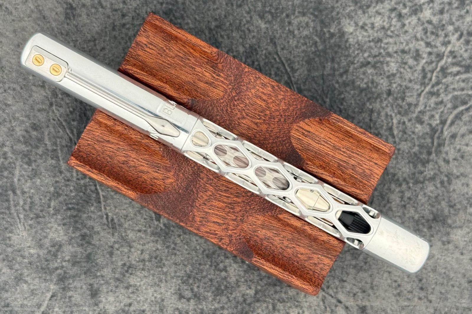 Black Forest Pens Rhombus Fountain Pen - Polished Aluminium