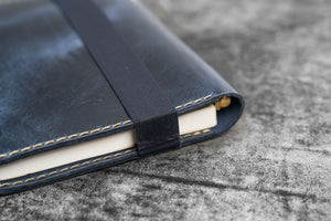 iPad Mini & Large Moleskine Cover - Crazy Horse Navy Blue