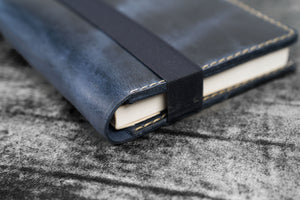 iPad Mini & Large Moleskine Cover - Crazy Horse Navy Blue