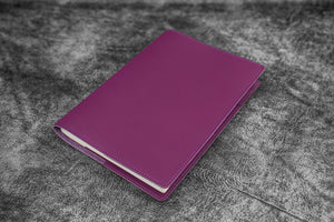 Leather Slim A5 Notebook / Planner Cover - Purple