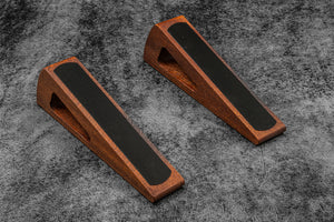 Wooden Stand for MacBook & iPad  - Mahogany - with Leather Carry Sleeve