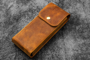 Wooden Stand for MacBook & iPad  - Mahogany - with Leather Carry Sleeve