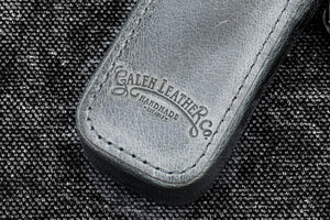 Leather Zippered Magnum Opus Single Hard Pen Case For Oversized Pens & Namiki  Emperor - Crazy Horse Smoky