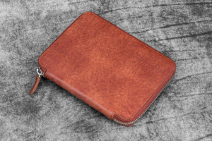 Leather Zippered B6 / B6 Slim Planner Folio - Pueblo Cognac