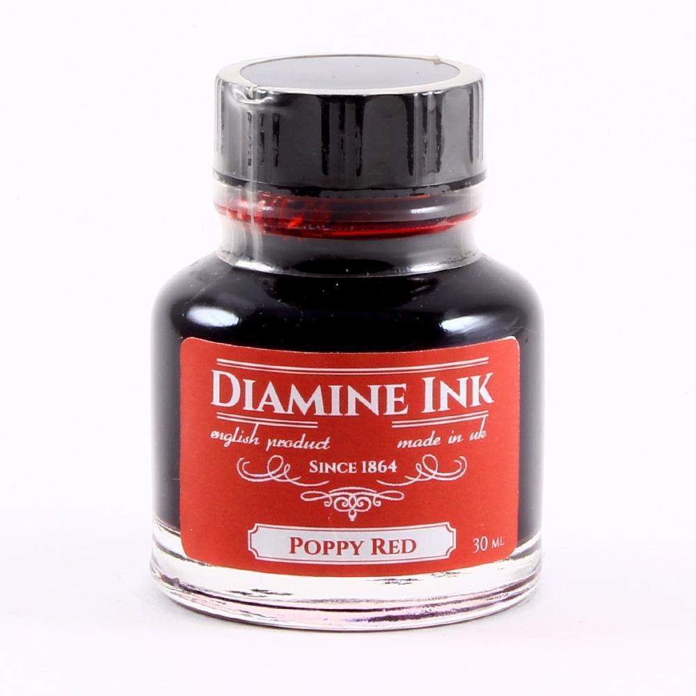 Diamine Poppy Red - 30ml Bottled Ink | Galen Leather