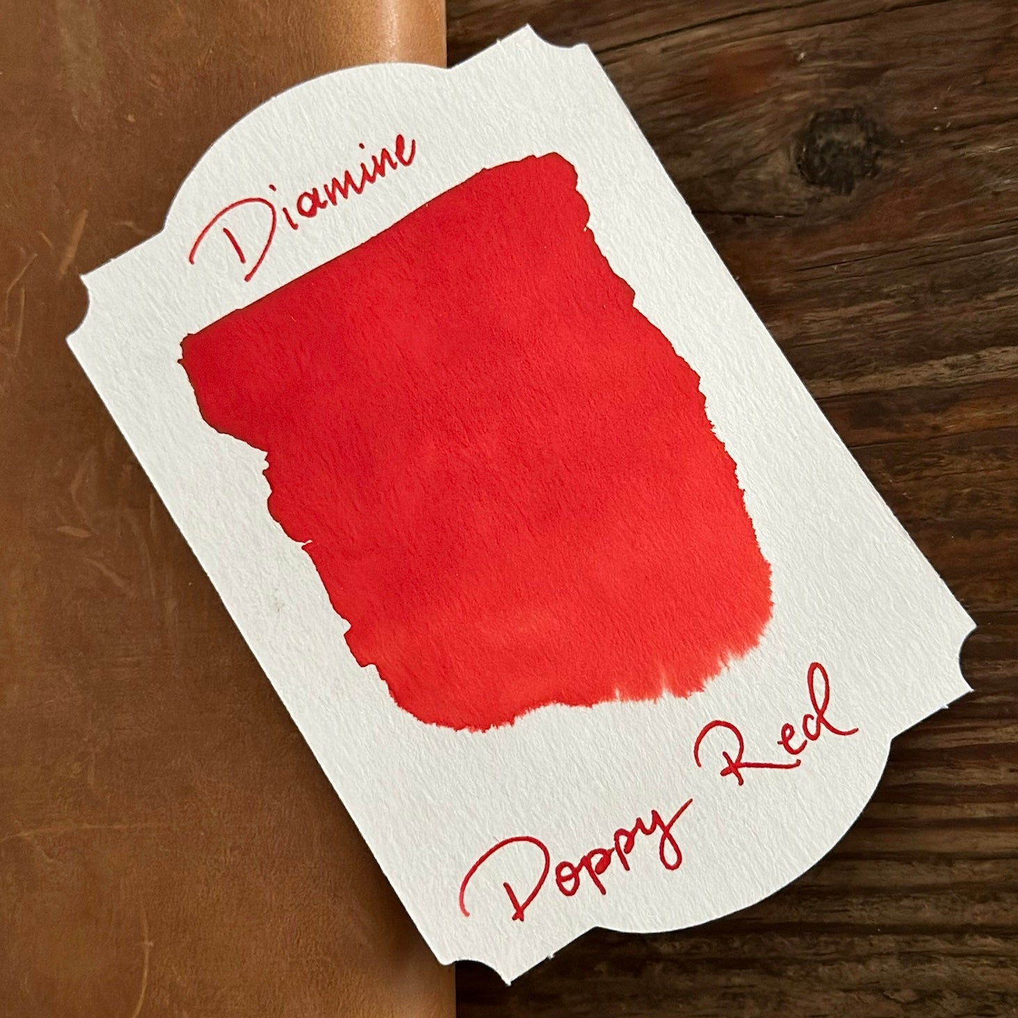 Diamine Poppy Red - 30ml Bottled Ink | Galen Leather