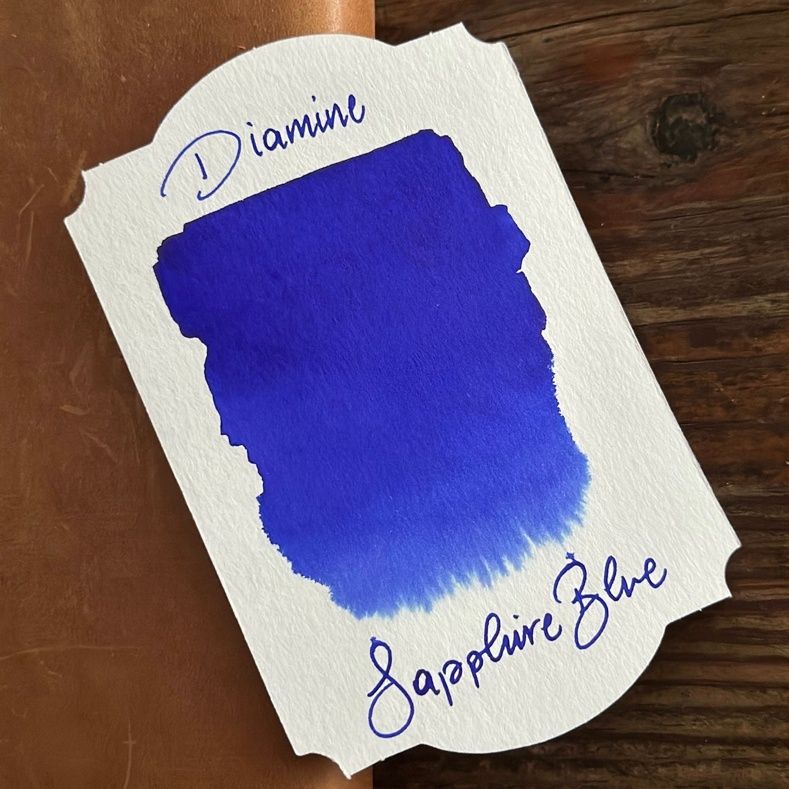Diamine Sapphire Blue 30ml Bottled Ink Galen Leather