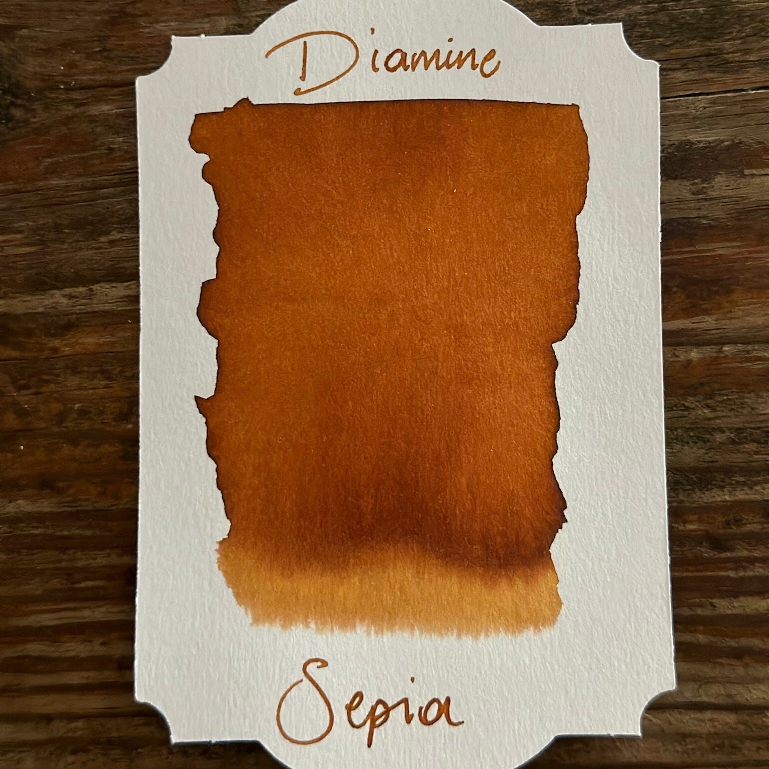 Sepia Ink Color Diamine Sepia - 30ml Bottled Ink | Galen Leather