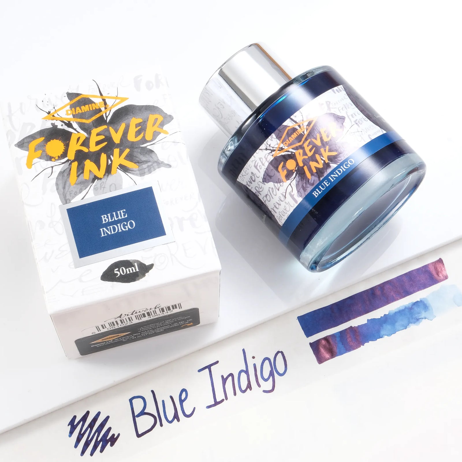 Diamine Forever Pigment Fountain Pen Ink - Blue Indigo