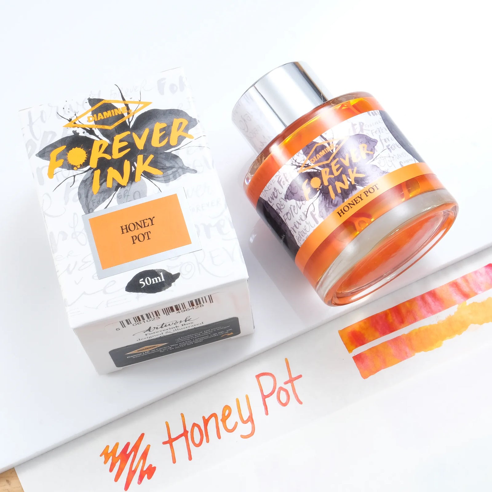 Diamine Forever Pigment Fountain Pen Ink - Honey Pot