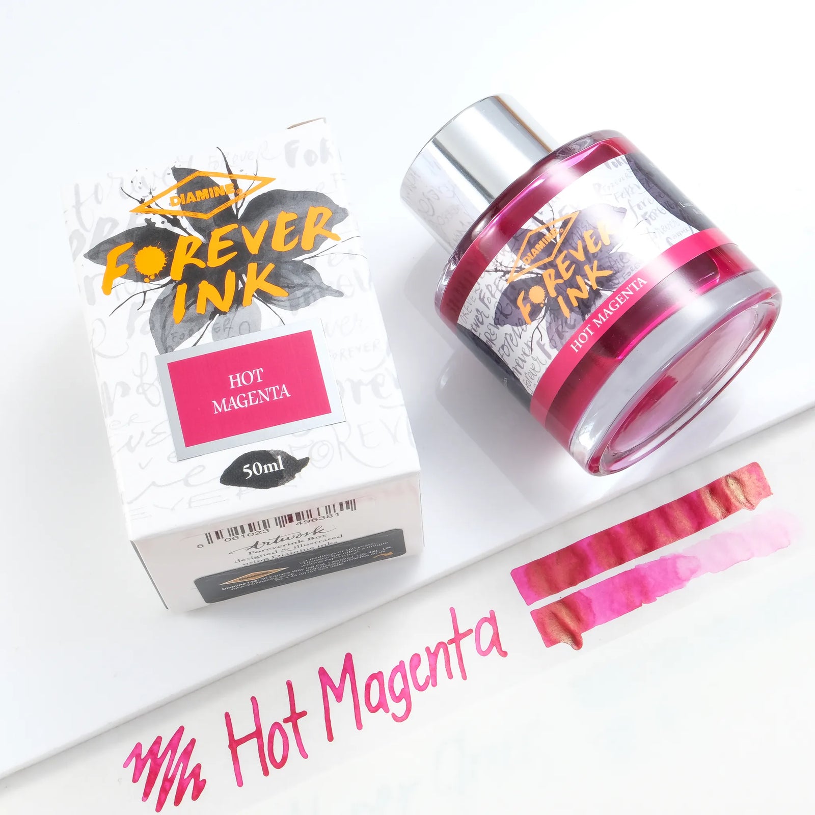 Diamine Forever Pigment Fountain Pen Ink - Hot Magenta