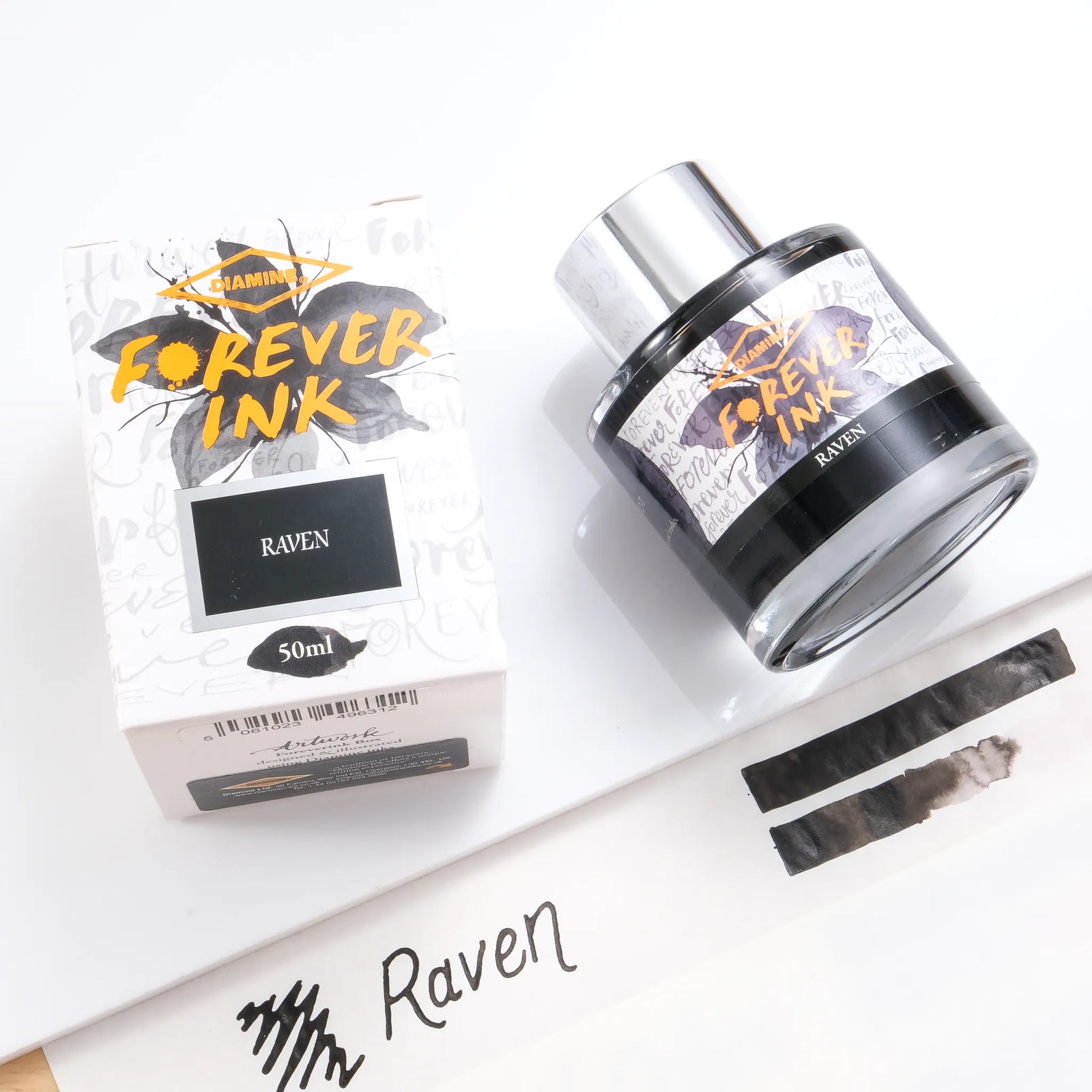 Diamine Forever Pigment Fountain Pen Ink - Raven