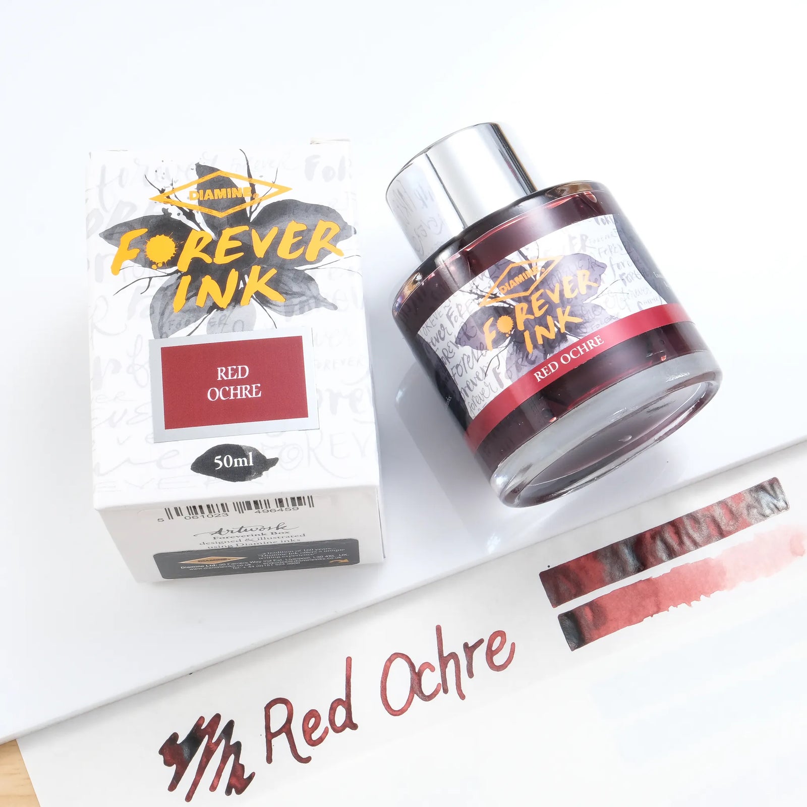 Diamine Forever Pigment Fountain Pen Ink - Red Ochre