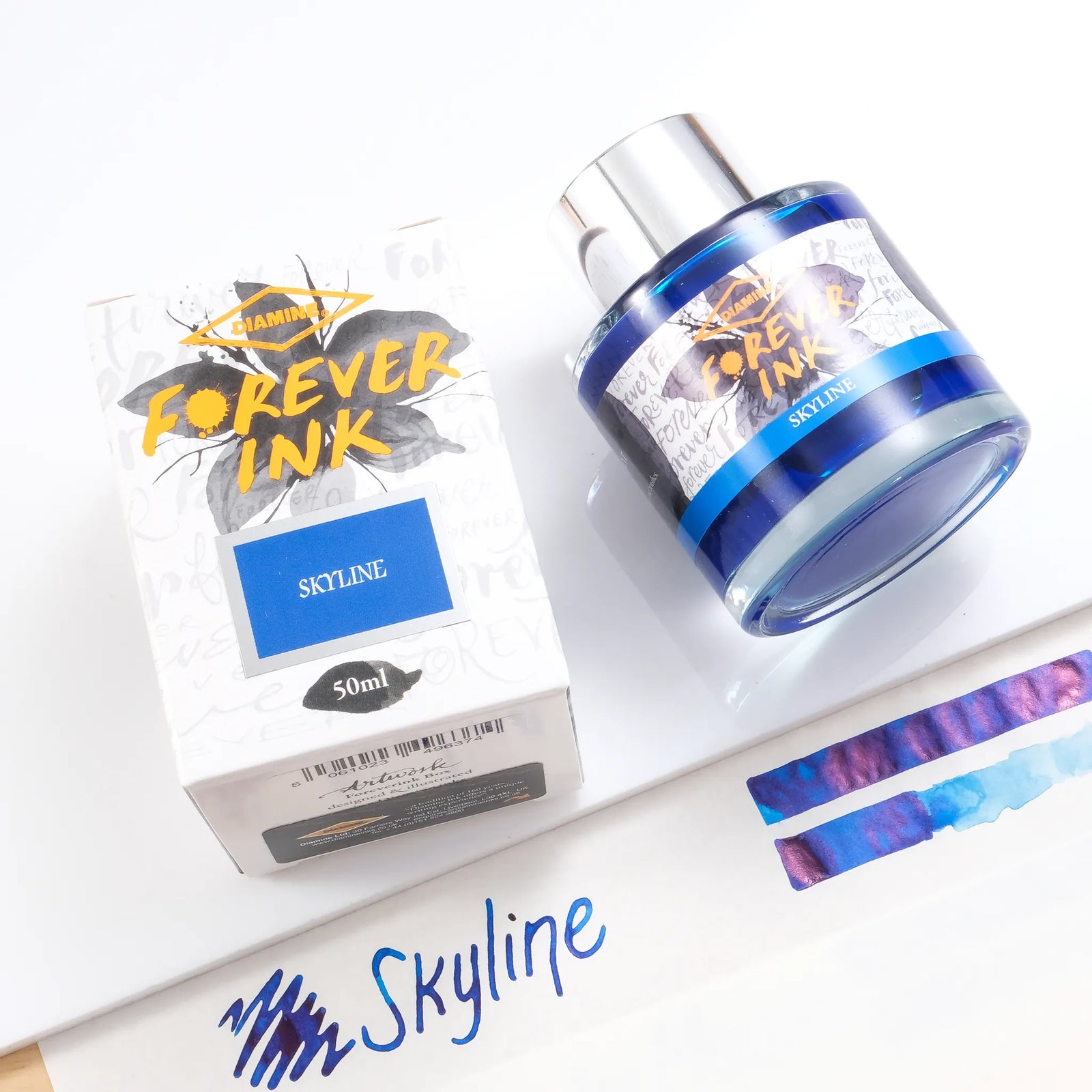 Diamine Forever Pigment Fountain Pen Ink - Skyline