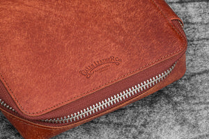 Expansi-Folio Leather Wide A5 Zip Folio - Aged Copper