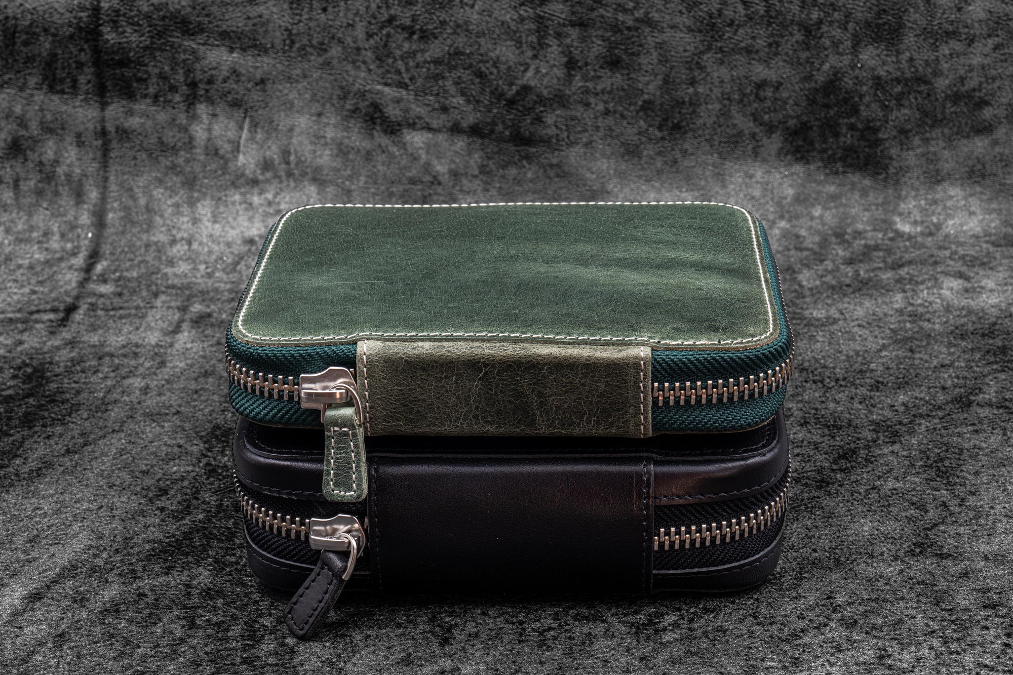 Expansi-Pouch Leather Wide 10 Slots Pen Case - A6 Zip Folio