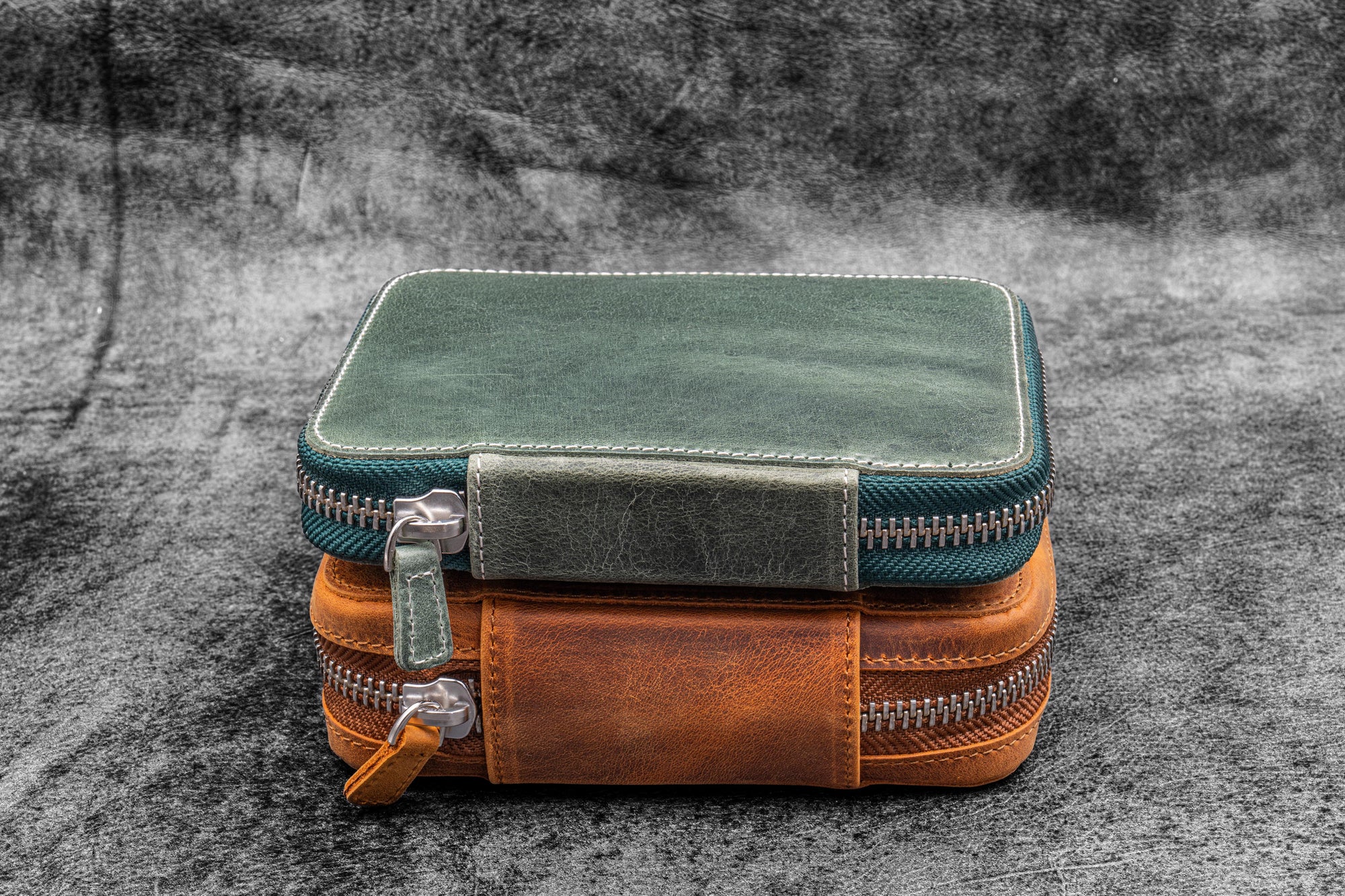 Expansi-Pouch Leather Wide 10 Slots Pen Case - A6 Zip Folio