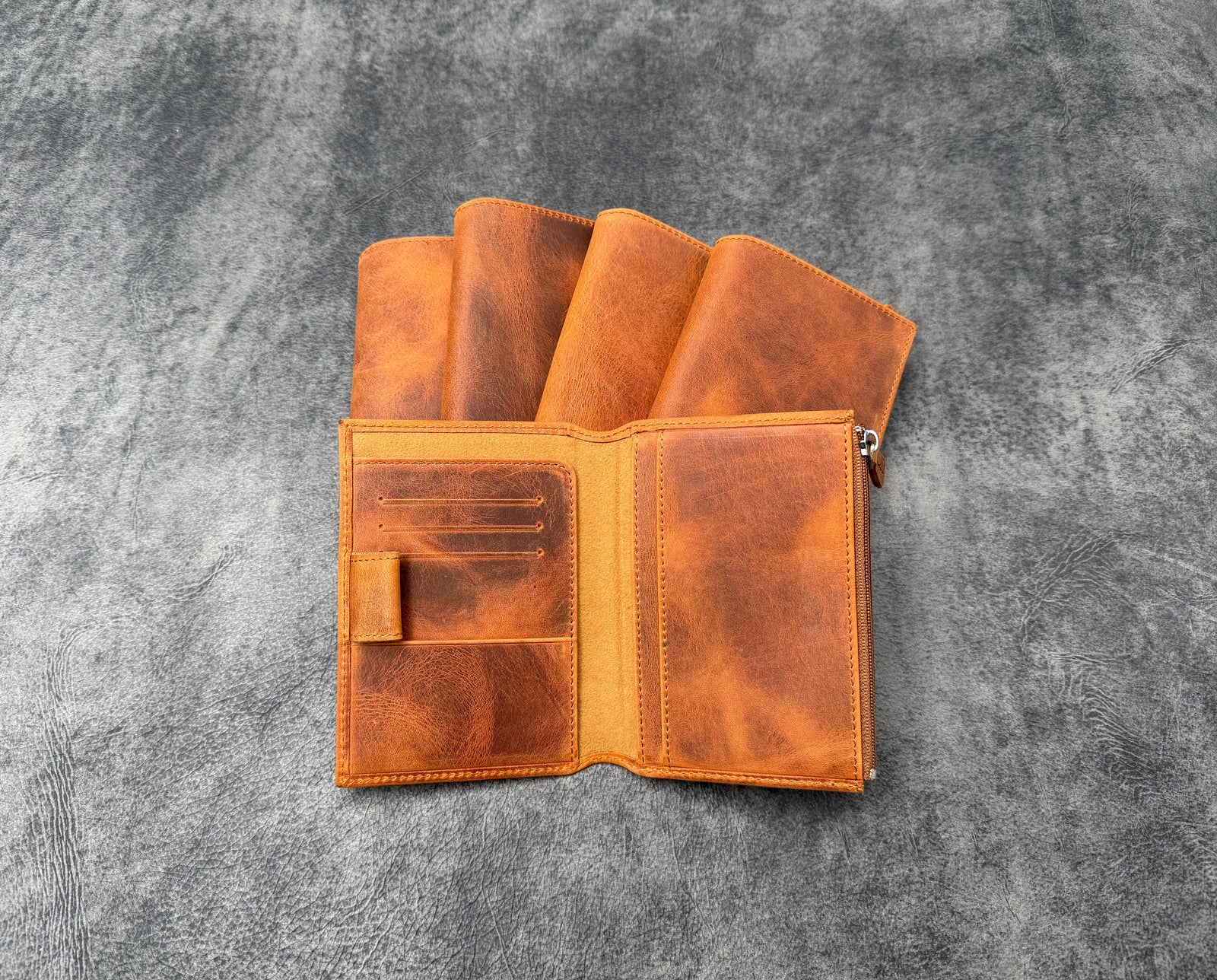 SECONDS Leather Wallet Insert for Traveler's Notebook - Passport Size - Multiple Colors - 2047