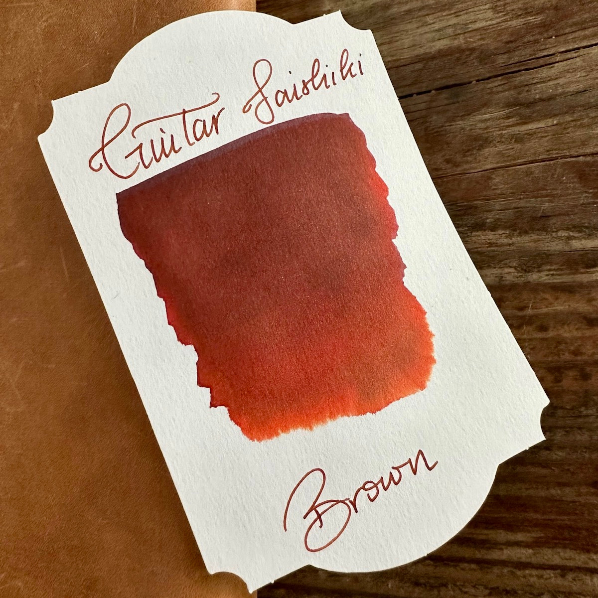 Guitar Saishiki Fountain Pen Ink, Brown