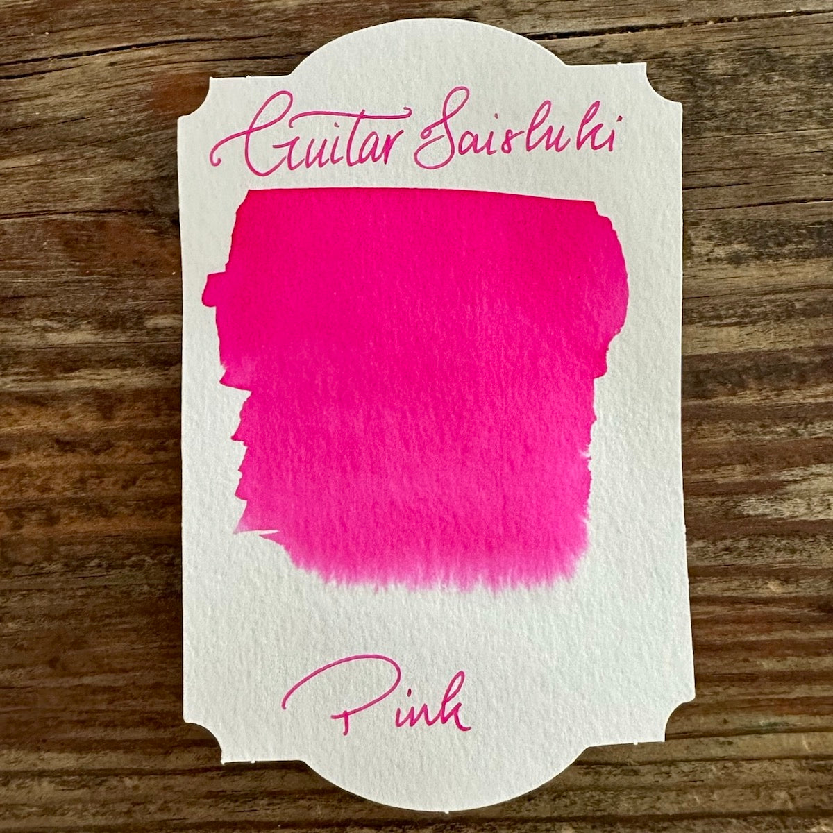 Guitar Saishiki Fountain Pen Ink - Pink - Galen Leather