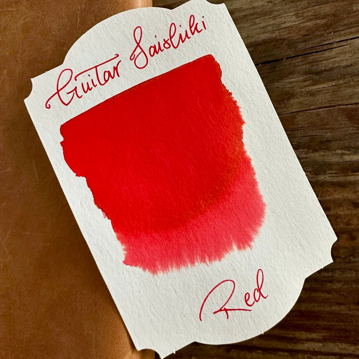 Guitar Saishiki Fountain Pen Ink, Red