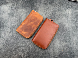 SECONDS Leather Zippered 3 Slots Pen Case - Multiple Colors - 424