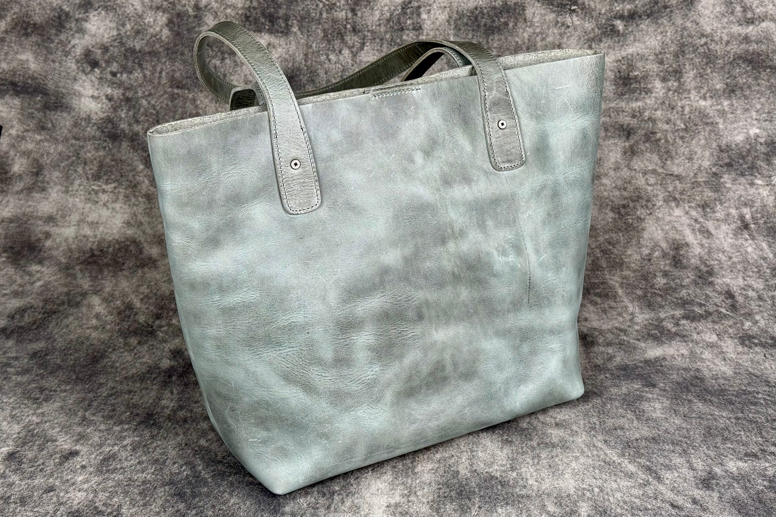 Leather Tote Bag - Crazy Horse Smoky