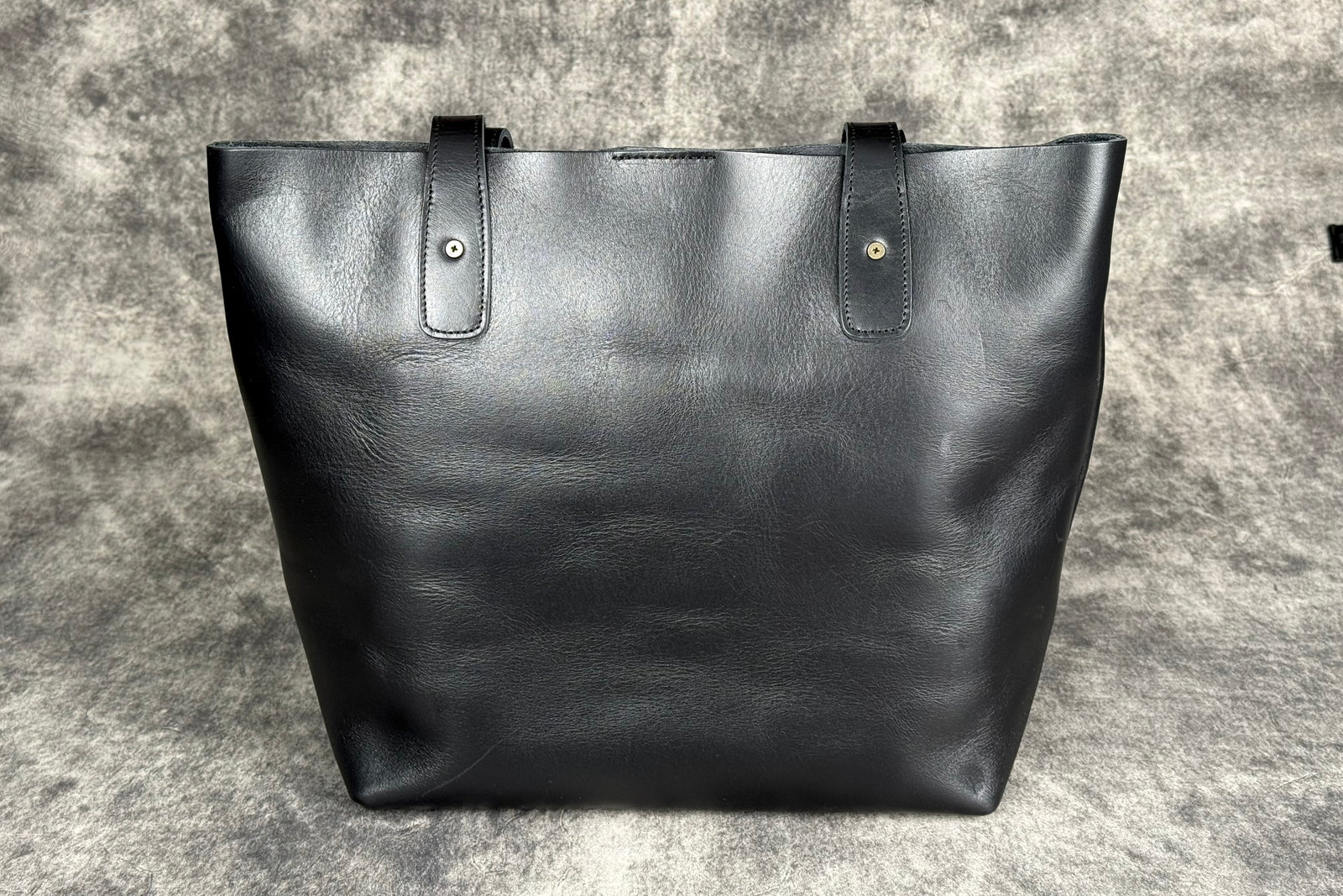 Leather Tote Bag - Black