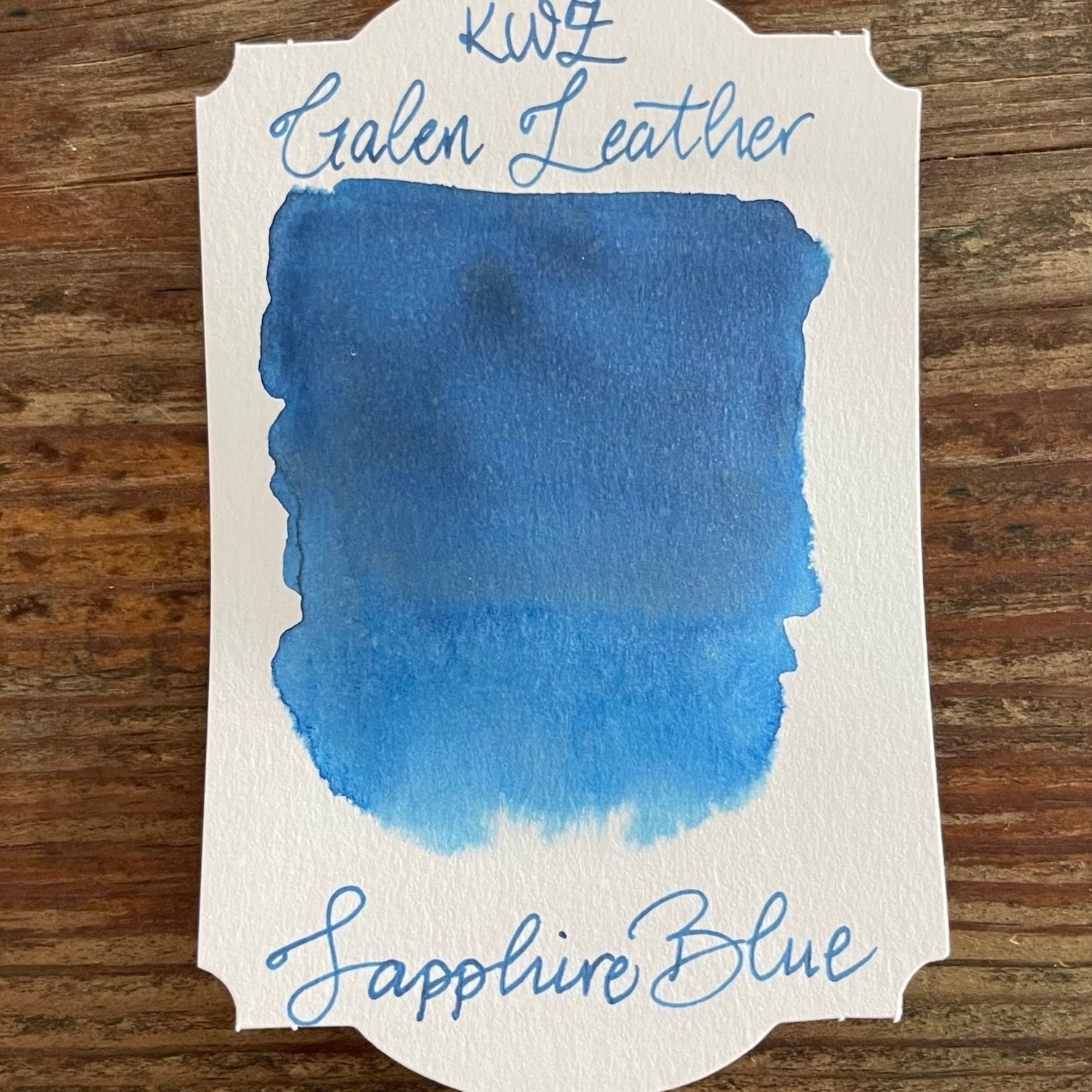 KWZ x Galen - Saphire Blue Ink | Galen Leather