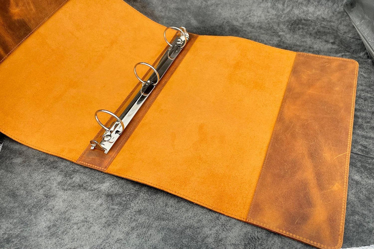 Leather 3 Ring Binder Letter Size Galen Leather