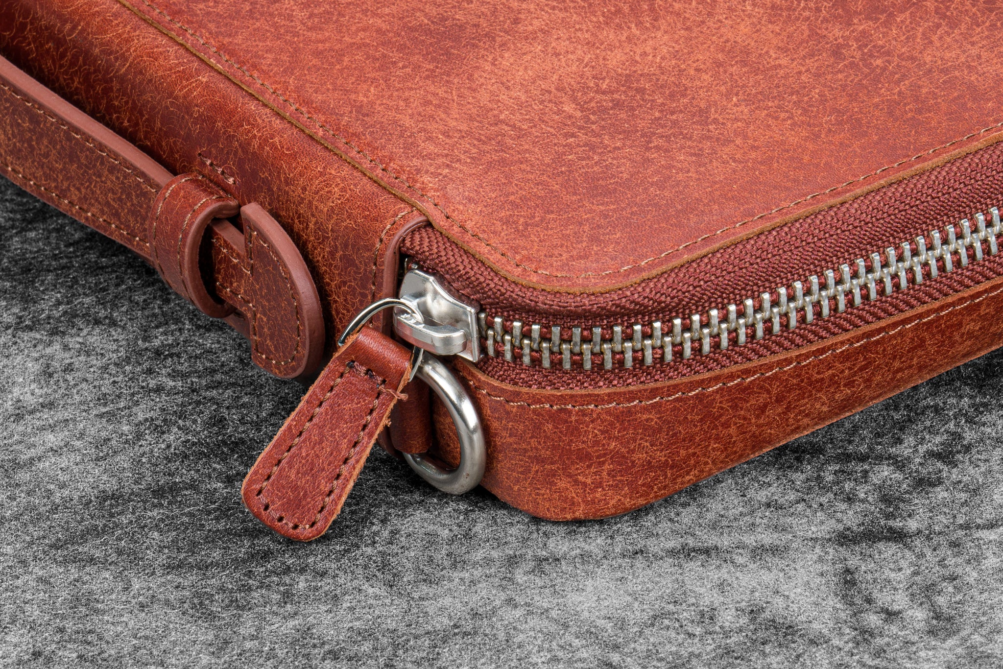 Undyed Leather A4 Compendium Bag | Galen Leather