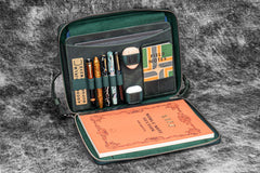 Forest Green A4 / Letter Size Leather Zip Folio | Galen Leather