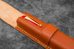 Leather Flap Pen Case - For Oversized Pens & Namiki Emperor