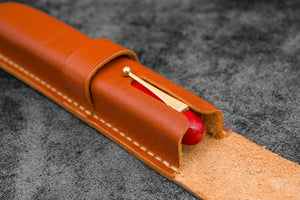 Leather Flap Pen Case - For Oversized Pens & Namiki Emperor