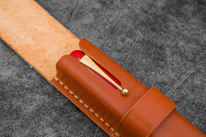 Leather Flap Pen Case - For Oversized Pens & Namiki Emperor