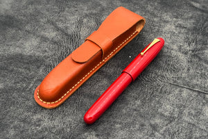 Leather Flap Pen Case - For Oversized Pens & Namiki Emperor