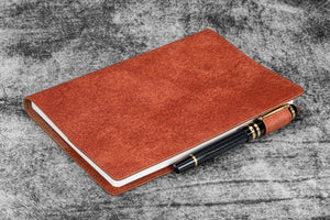 Leather Slim A5 Notebook / Planner Cover - Aged Copper