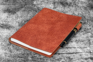 Leather Slim A5 Notebook / Planner Cover - Aged Copper
