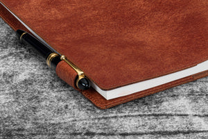 Leather Slim B5 Notebook / Planner Cover - Aged Copper