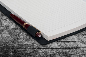 Leather Slim B5 Notebook / Planner Cover - Crazy Horse Graphite