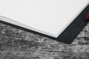 Leather Slim B5 Notebook / Planner Cover - Crazy Horse Graphite