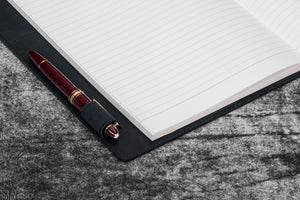 Leather Slim B5 Notebook / Planner Cover - Crazy Horse Graphite