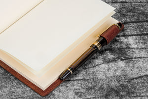Leather Slim B6 Notebook / Planner Cover - Aged Copper