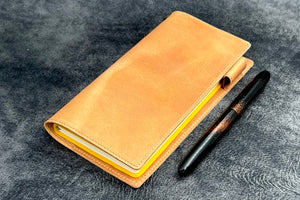 Leather Slim Hobonichi Weeks Planner Cover - C.H. Honey Ochre