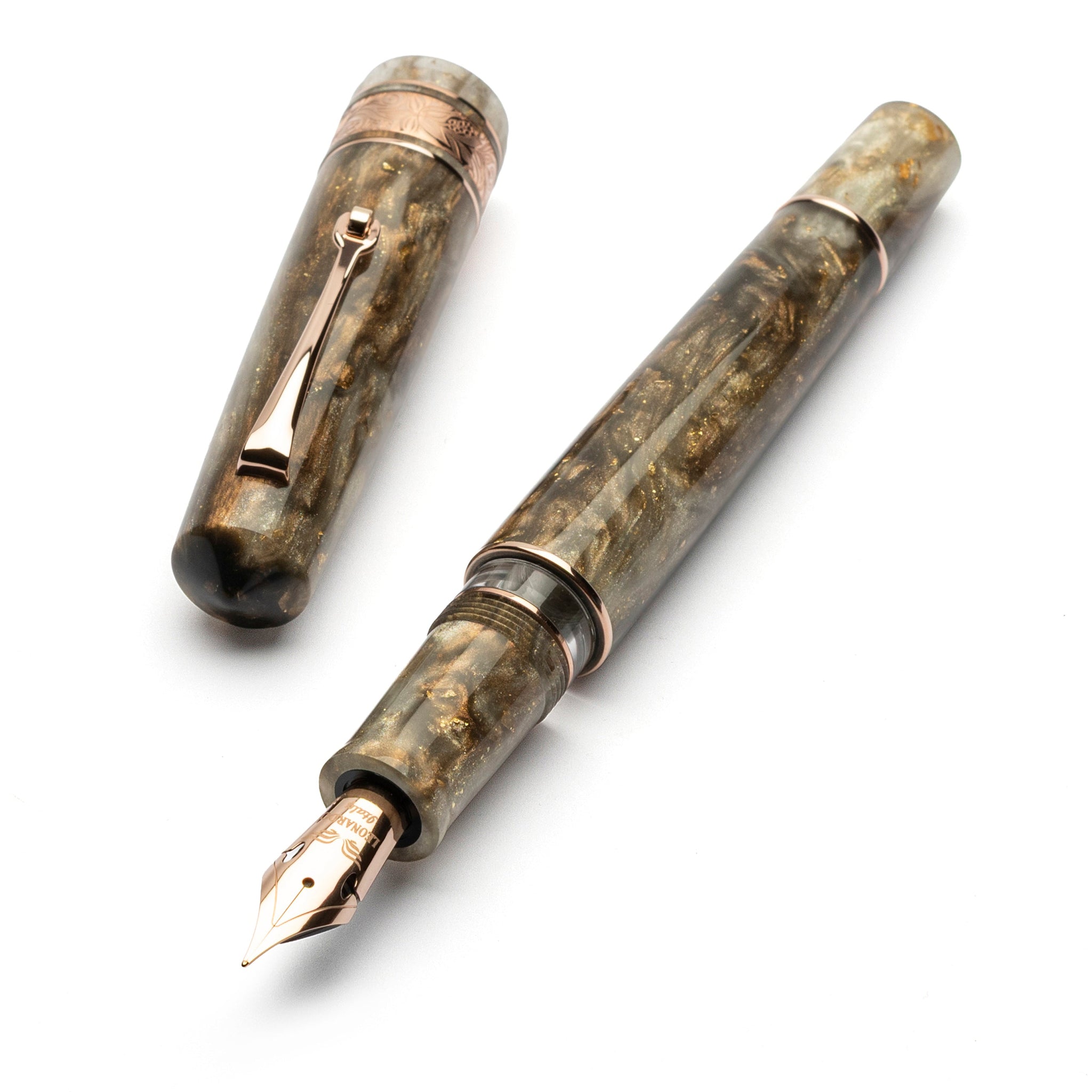 Leonardo MZG 2.0 Cosmos RGT #6 Fountain Pen - Galen Leather